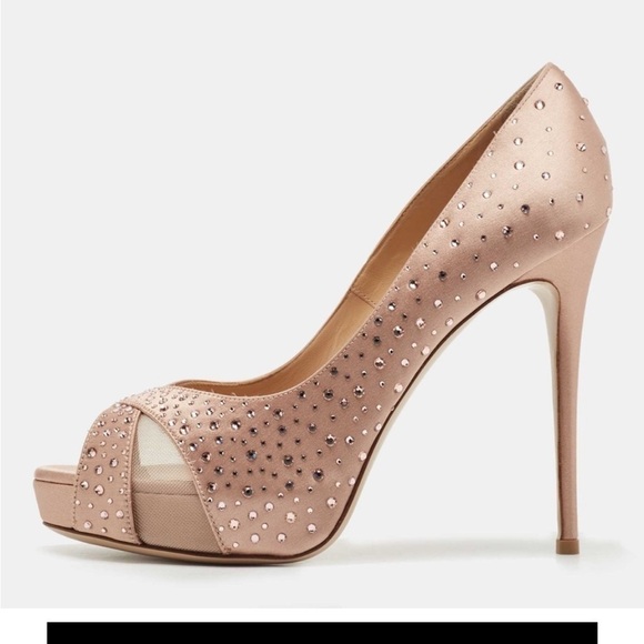 Valentino embellished Swarovski rhinestone heels shoes pumps size 39.5 9 9.5 - Picture 1 of 13